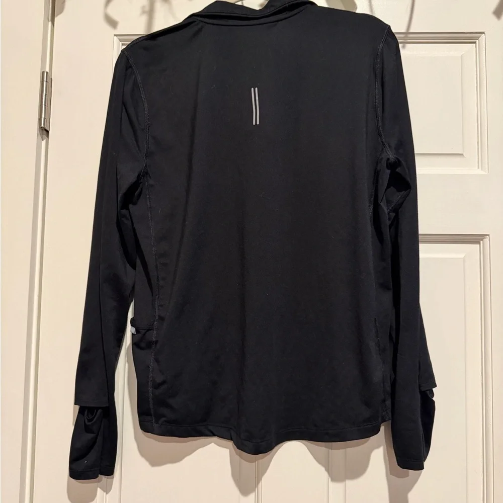 Nike Running Women's Black Long Sleeve Quarter Zip with Thumb Holes